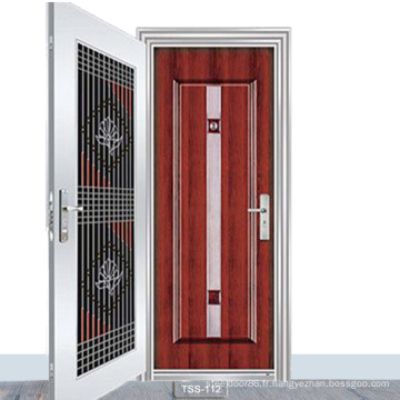 Europe Design Grey Painting Modern Mollow Metal Masting Door Design Arear inoxydable pour l&#39;extérieur de la maison